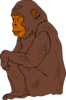 Sitting Chimp Clip Art